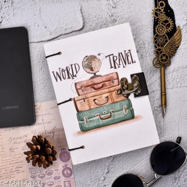 Trendy_Travel_Diary_Notebook_With_Lock_Clasp_For_Gift_Office_Use_5_7_Inch_200_Pages_Unruled