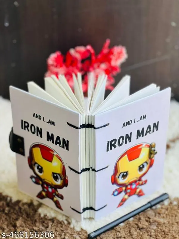 Iron_Man_Dairy_Trendy_Iron_Man_Printed_Diary_Notebook_With_Lock_Clasp_For_Gift_Office_Use_5_7_Inch_200_Pages_A5_Diary_Unruled_200_Pages