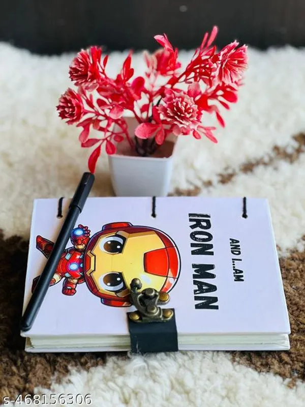 Iron_Man_Dairy_Trendy_Iron_Man_Printed_Diary_Notebook_With_Lock_Clasp_For_Gift_Office_Use_5_7_Inch_200_Pages_A5_Diary_Unruled_200_Pages