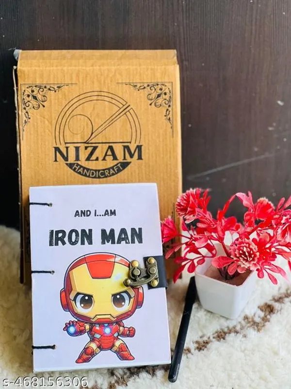 Iron_Man_Dairy_Trendy_Iron_Man_Printed_Diary_Notebook_With_Lock_Clasp_For_Gift_Office_Use_5_7_Inch_200_Pages_A5_Diary_Unruled_200_Pages