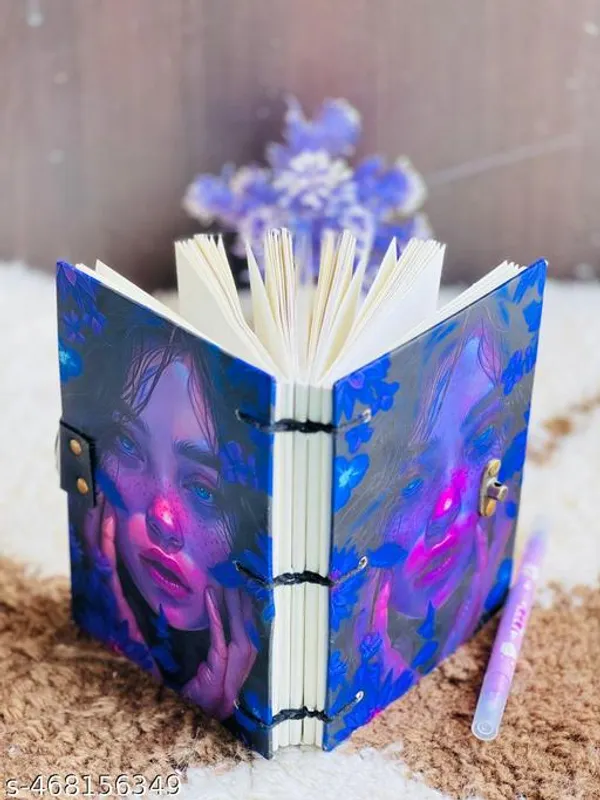 Girl_New_Printed_Diary_Notebook_With_Lock_Clasp_For_Gift_Office_Use_5_7_Inch_200_Pages_A5_Diary_Unruled_200_Pages