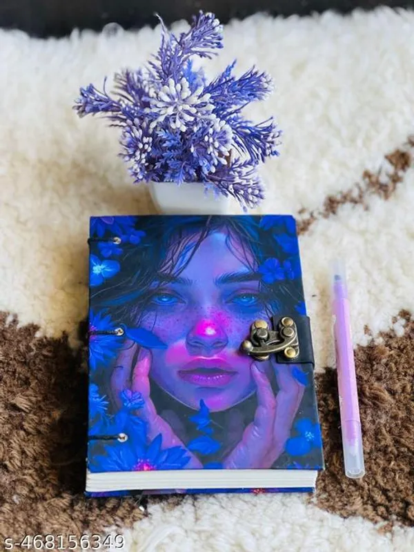Girl_New_Printed_Diary_Notebook_With_Lock_Clasp_For_Gift_Office_Use_5_7_Inch_200_Pages_A5_Diary_Unruled_200_Pages