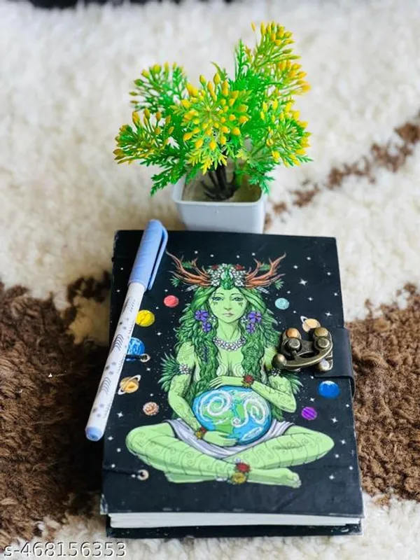 Girls_Earth_Printed_Diary_Notebook_With_Lock_Clasp_For_Gift_Office_Use_5_7_Inch_200_Pages_A5_Diary_Unruled_200_Pages