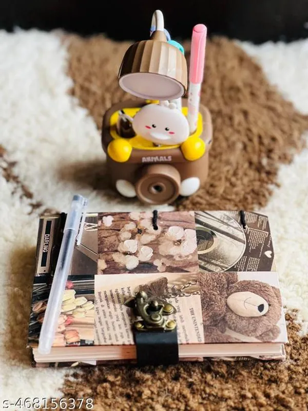 Teddy_Bear_Printed_Diary_Notebook_With_Lock_Clasp_For_Gift_Office_Use_5_7_Inch_200_Pages_A5_Diary_Unruled_200_Pages