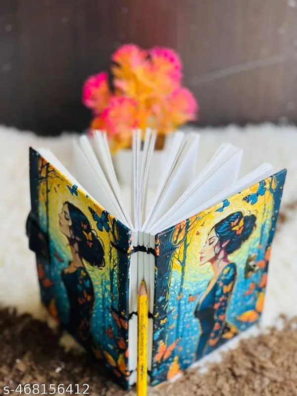 Butterfly_Girl_Printed_Diary_Notebook_With_Lock_Clasp_For_Gift_Office_Use_5_7_Inch_200_Pages_A5_Diary_Unruled_200_Pages