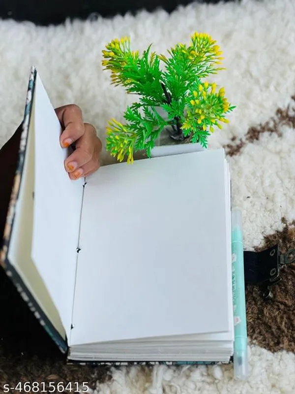Only_Flower_Printed_Diary_Notebook_With_Lock_Clasp_For_Gift_Office_Use_5_7_Inch_200_Pages_A5_Diary_Unruled_200_Pages