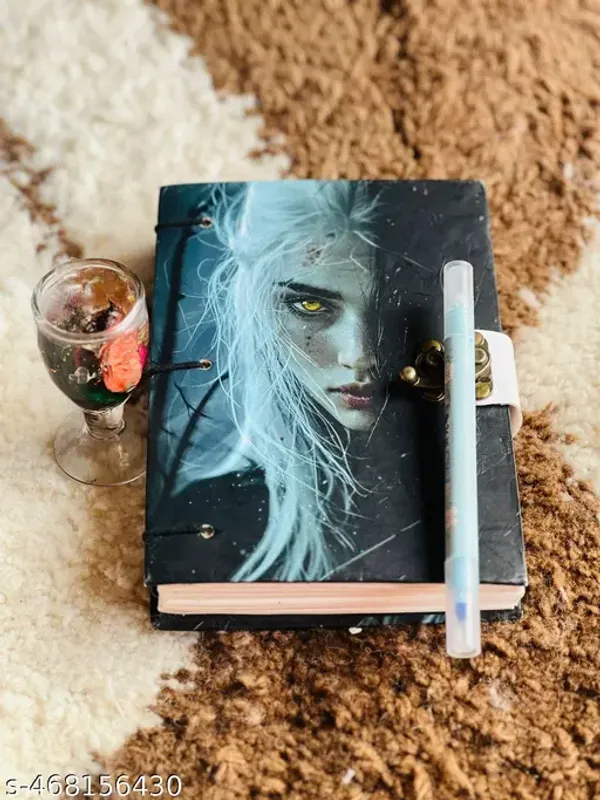 White_Girl_Printed_Diary_Notebook_With_Lock_Clasp_For_Gift_Office_Use_5_7_Inch_200_Pages_A5_Diary_Unruled_200_Pages