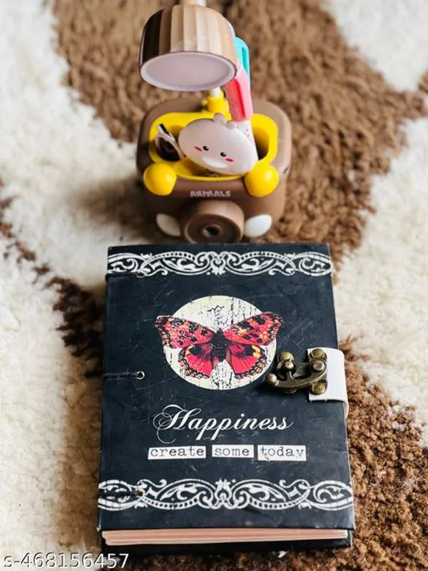 Sale_Sale_Sale_Happiness_Printed_Diary_Notebook_With_Lock_Clasp_For_Gift_Office_Use_5_7_Inch_200_Pages_A5_Diary_Unruled_200_Pages
