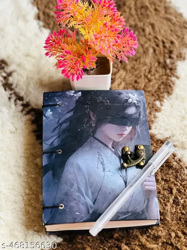 Limitted_Stock_Order_Now_Blind_Girl_Printed_Diary_Notebook_With_Lock_Clasp_For_Gift_Office_Use_5_7_Inch_200_Pages_A5_Diary_Unruled_200_Pages