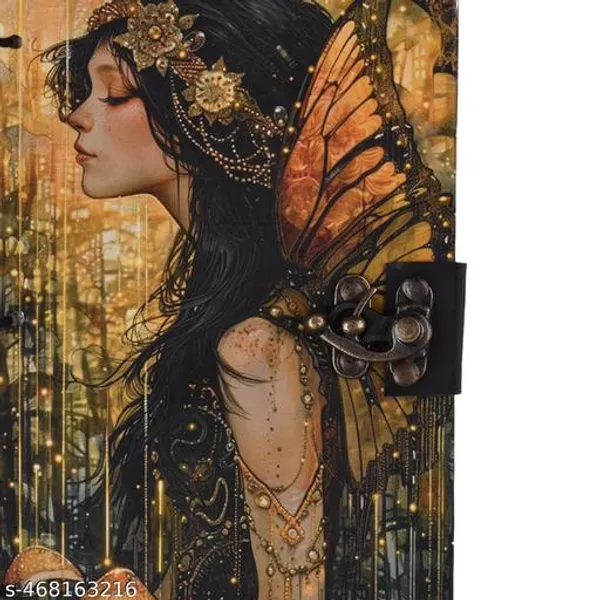 Trendy_Cute_Girl_Butterfly_Printed_Diary_Notebook_With_Lock_Clasp_For_Gift_Office_Use_5_7_Inch_200_Pages_A5_Diary_Unruled_200_Pages