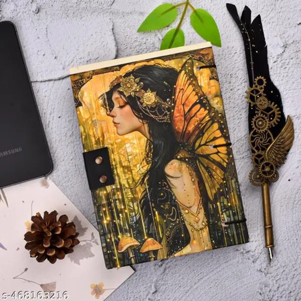 Trendy_Cute_Girl_Butterfly_Printed_Diary_Notebook_With_Lock_Clasp_For_Gift_Office_Use_5_7_Inch_200_Pages_A5_Diary_Unruled_200_Pages