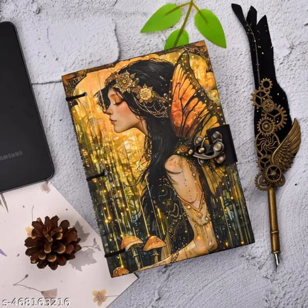 Trendy_Cute_Girl_Butterfly_Printed_Diary_Notebook_With_Lock_Clasp_For_Gift_Office_Use_5_7_Inch_200_Pages_A5_Diary_Unruled_200_Pages