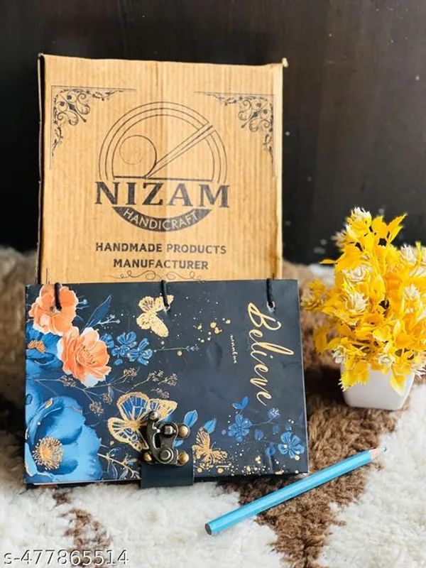 Nizam_Handicraft_Believe_Printed_Diary_Notebook_With_Lock_Clasp_For_Gift_Office_Use_5_7_Inch_200_Pages_A5_Diary_Unruled_200_Pages