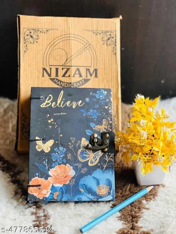 Nizam_Handicraft_Believe_Printed_Diary_Notebook_With_Lock_Clasp_For_Gift_Office_Use_5_7_Inch_200_Pages_A5_Diary_Unruled_200_Pages