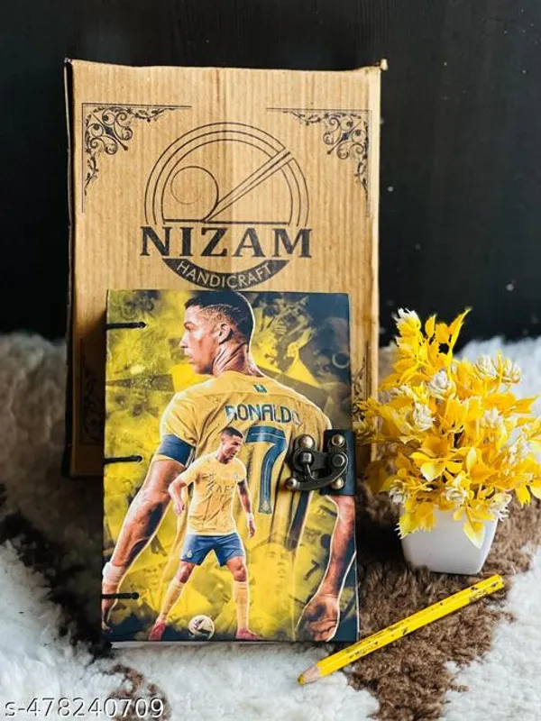 Ronaldo_Printed_Diary_For_Football_Lover_Notebook_With_Lock_Clasp_For_Gift_Office_Use_5_7_Inch_200_Pages_A5_Diary_Unruled_200_Pages