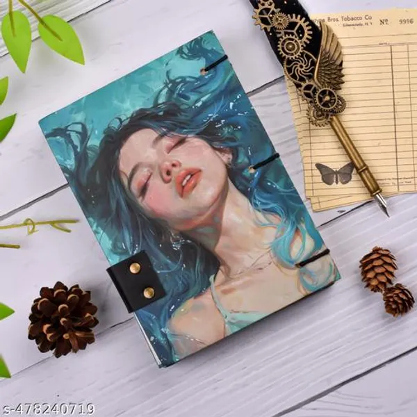 Trendy_Girl_Designed_Diary_Printed_Diary_Notebook_With_Lock_Clasp_For_Gift_Office_Use_5_7_Inch_200_Pages_A5_Diary_Unruled_200_Pages