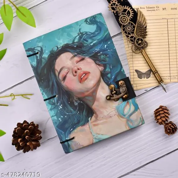 Trendy_Girl_Designed_Diary_Printed_Diary_Notebook_With_Lock_Clasp_For_Gift_Office_Use_5_7_Inch_200_Pages_A5_Diary_Unruled_200_Pages