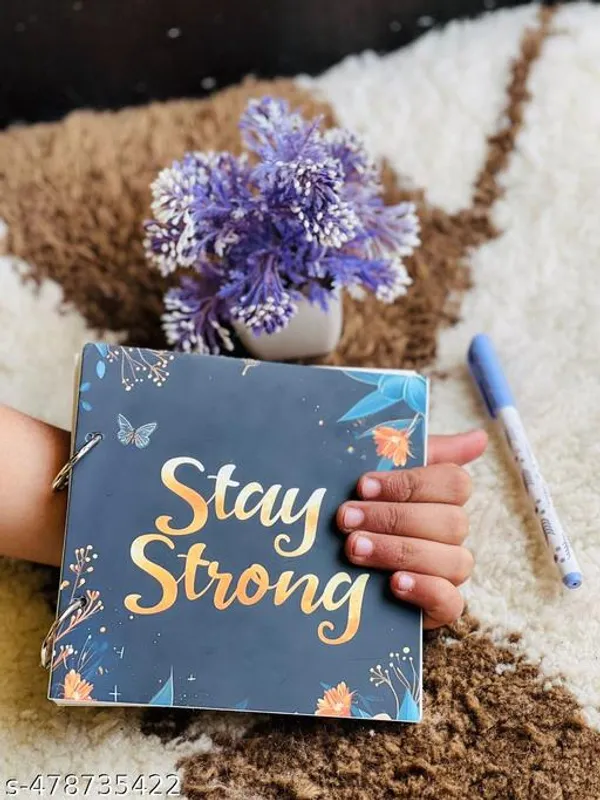 Stay_Strong_Printedspiral_Plain_A5_Size_200_Pages_Unruled_Spiral_Bound_Notebook_White_Unruled_Paper_Wirebound_Journal_Diary_Meeting_Conference_Pad_For_School_Office_A5_Multicolour_Size_8X12Cm