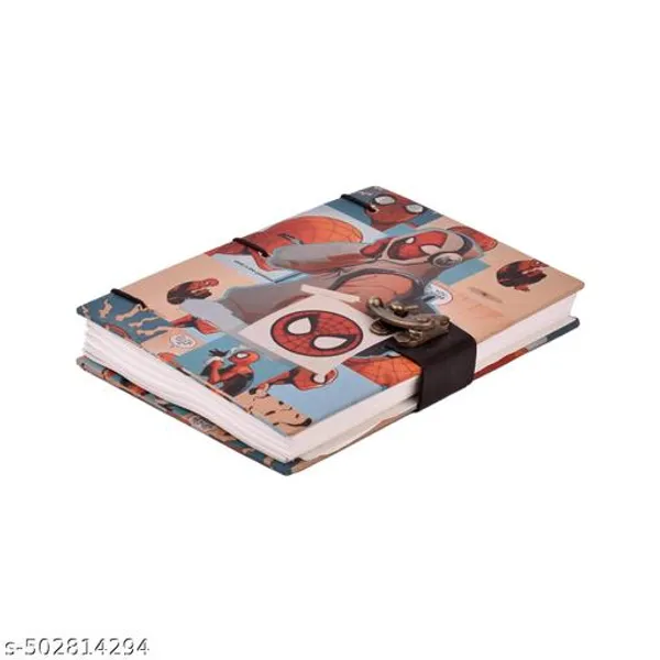 Trendy_Spider_Man_Diary_Notebook_With_Lock_Clasp_For_Gift_Office_Use_5_7_Inch_200_Pages_A5_Diary_Unruled_200_Pages