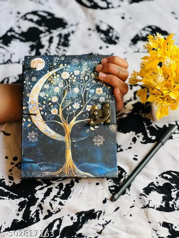 Moon_Tree_Printed_Dairy_Book_With_Lock_For_Girls_Designer_Journal_Diary