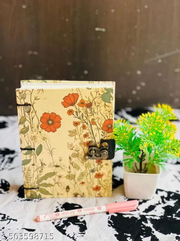 Flower_Printed_Diary_Notebook_With_Lock_Clasp_For_Gift_Office_Use_Journal_Diary_With_Lock_200_Pages