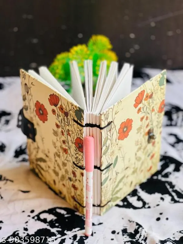 Flower_Printed_Diary_Notebook_With_Lock_Clasp_For_Gift_Office_Use_Journal_Diary_With_Lock_200_Pages