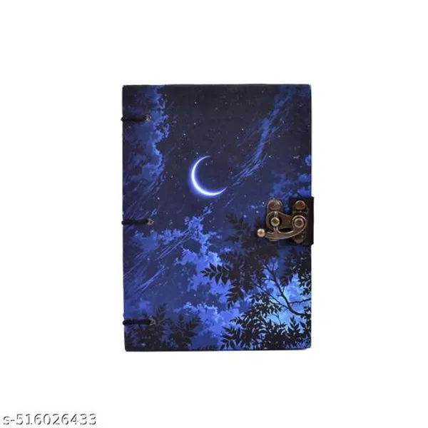 Diary_Notebook_Half_Moon_Print_Special_Binding_A5_Diary_Un_Ruled_200_Pages_Blue_7X5_Inch