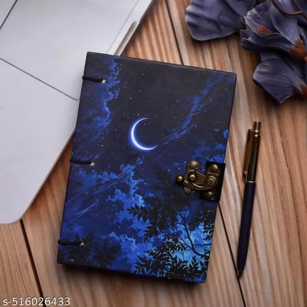 Diary_Notebook_Half_Moon_Print_Special_Binding_A5_Diary_Un_Ruled_200_Pages_Blue_7X5_Inch