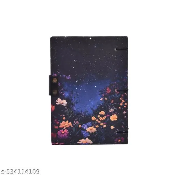 Diary_Notebook_Trendy_Flower_Printed_Diary_Notebook_With_Lock_Clasp_For_Gift_Office_Use_A5_Diary_Unruled_200_Pages