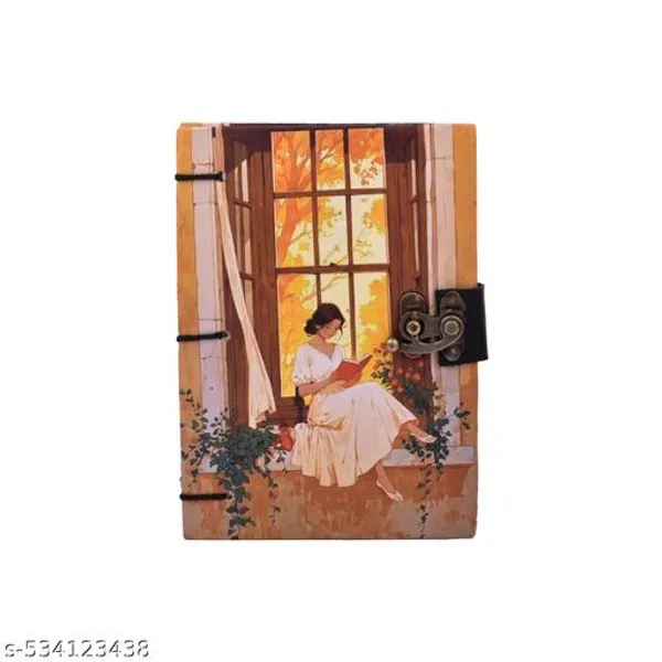 Alone_Girl_Printed_Diary_Notebook_With_Lock_Clasp_For_Gift_Office_Use_A5_Diary_Unruled_200_Pages_Notebook_Diary