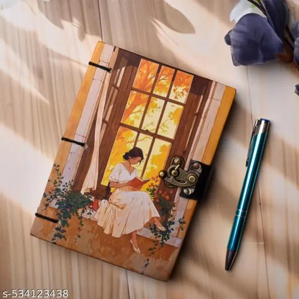 Alone_Girl_Printed_Diary_Notebook_With_Lock_Clasp_For_Gift_Office_Use_A5_Diary_Unruled_200_Pages_Notebook_Diary