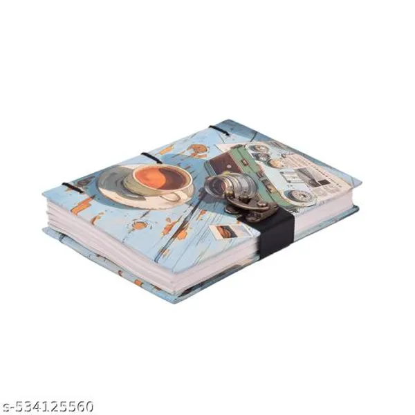 Diary_Notebook_Trendy_Printed_Diary_Notebook_With_Lock_Clasp_For_Gift_Office_Use_A5_Diary_Unruled_200_Pages