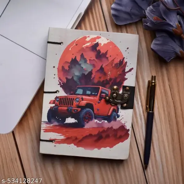 Trendy_Unique_Printed_Diary_Notebook_With_Lock_Clasp_For_Gift_Office_Use_A5_Diary_Unruled_200_Pages