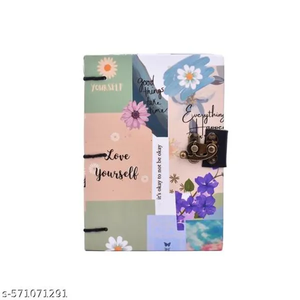 Printed_Diary_Notebook_With_Lock_Clasp_For_Gift_Office_Use_5_7_Inch_200_Pages_A5_Diary_Unruled_200_Pages