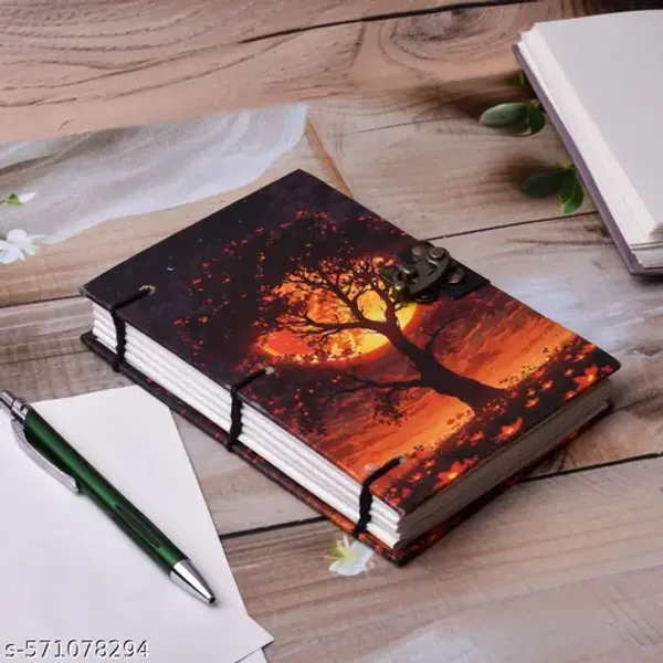 Handmade_Printed_Cardboard_Journal_Diary_With_Buckle_Lock_Unruled_200_Pages_Notepad_Personal_Diaries_For_Men_And_Women