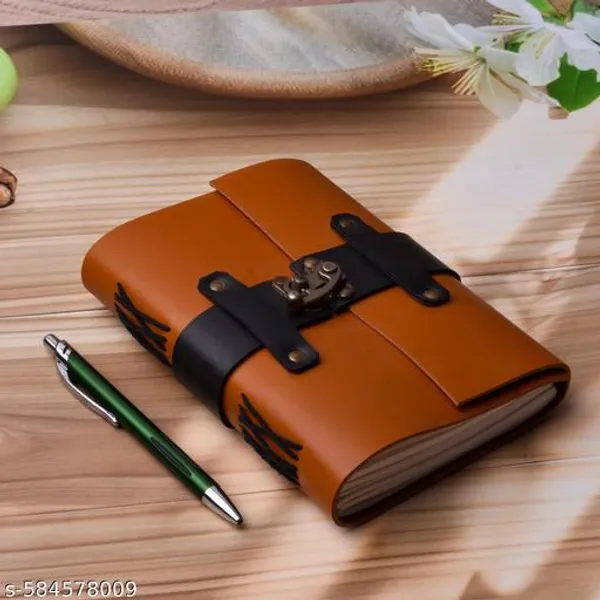 Leather_Journal_Diary_Noyebook_With_Buckle_Lock_Unruled_200_Pages_Notepad_Personal_Diaries_For_Men_And_Women