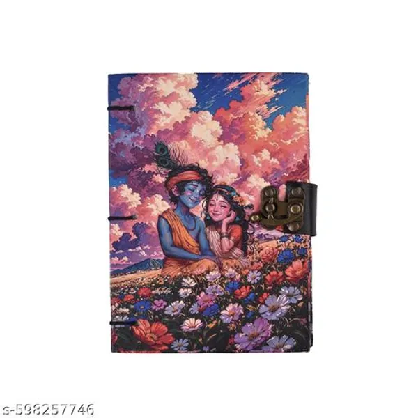 Radha_Krishna_Beautiful_Flower_Printed_Diary_Notebook_With_Lock_Clasp_For_Gift_Office_Use_5_7_Inch_200_Pages_A5_Diary_Unruled_200_Pages_Radha_Kishan_Printed_Design_Diary