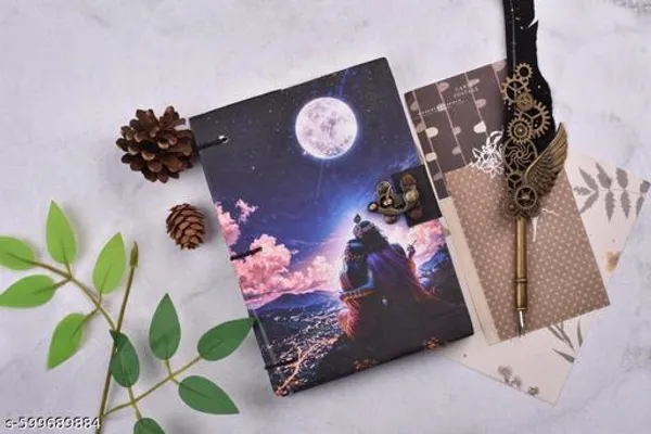 Diary_Notebook_Half_Moon_Print_Special_Binding_A5_Diary_Un_Ruled_200_Pages_Blue_7X5_Inch