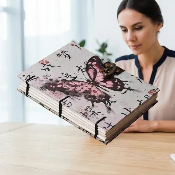 Handmade_Printed_Cardboard_Journal_Diary_With_Buckle_Lock_Unruled_200_Pages_Notepad_Personal_Diaries_For_Men_And_Women
