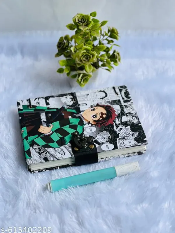 Demon_Slayer_Tanjiro_A5_Lock_Diary_With_200_Pages_Anime_Design_Notebook_For_Daily_Writing_And_Notes