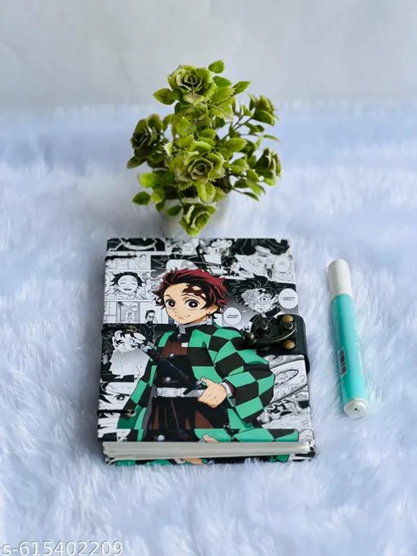 Demon_Slayer_Tanjiro_A5_Lock_Diary_With_200_Pages_Anime_Design_Notebook_For_Daily_Writing_And_Notes