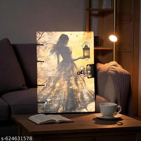 Beautiful_A5_Vintage_Lock_Diary_With_200_Pages_Girl_Holding_Lantern_Artwork_Journal_For_Daily_Notes
