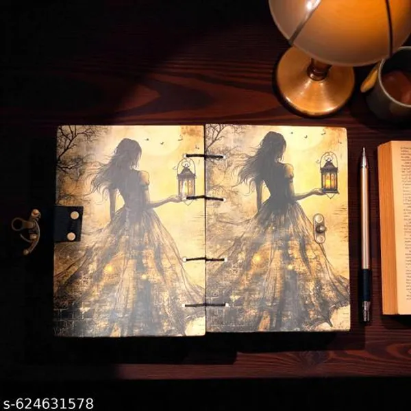 Beautiful_A5_Vintage_Lock_Diary_With_200_Pages_Girl_Holding_Lantern_Artwork_Journal_For_Daily_Notes