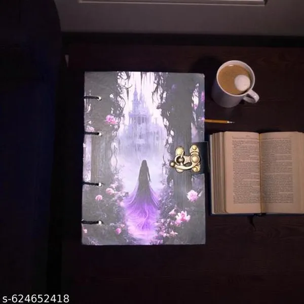 Classic_A5_Writing_Journal_With_Fantasy_Art_Cover_Lock_Feature_And_200_Smooth_Pages