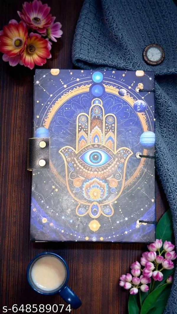Vintage_Premium_A5_Lock_Diary_With_200_Pages_And_Hamsa_Hand_Design_For_Writing_Journaling_And_Daily_Notes