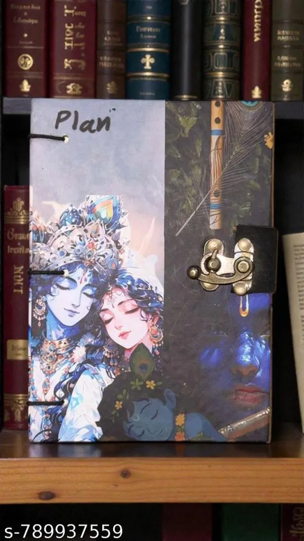 Vintage_Premium_A5_Lock_Diary_Notebook_With_160_Unruled_Pages_Classic_Cardboard_Cover_Journal_For_Writing_Sketching_And_Personal_Travel_Notes