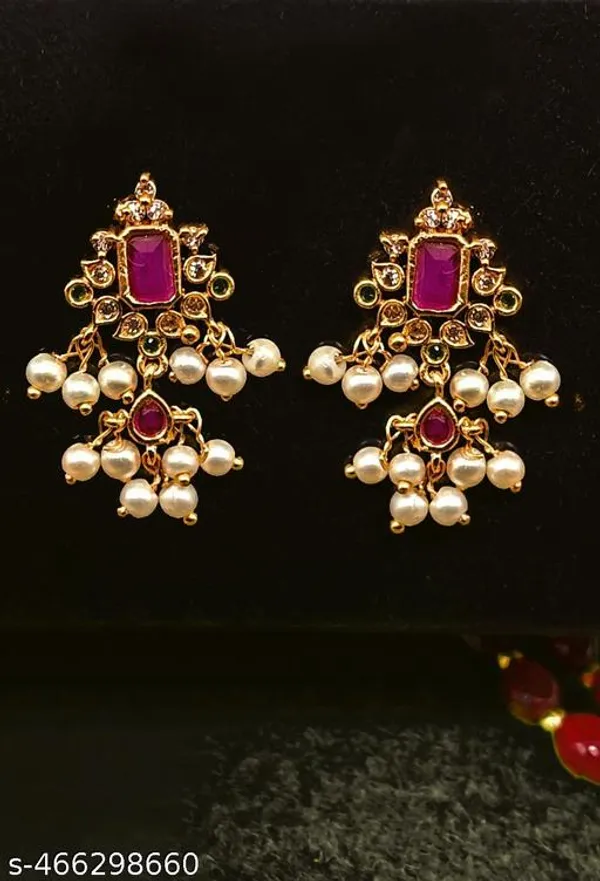 Pink_Alloy_Earrings_For_Women