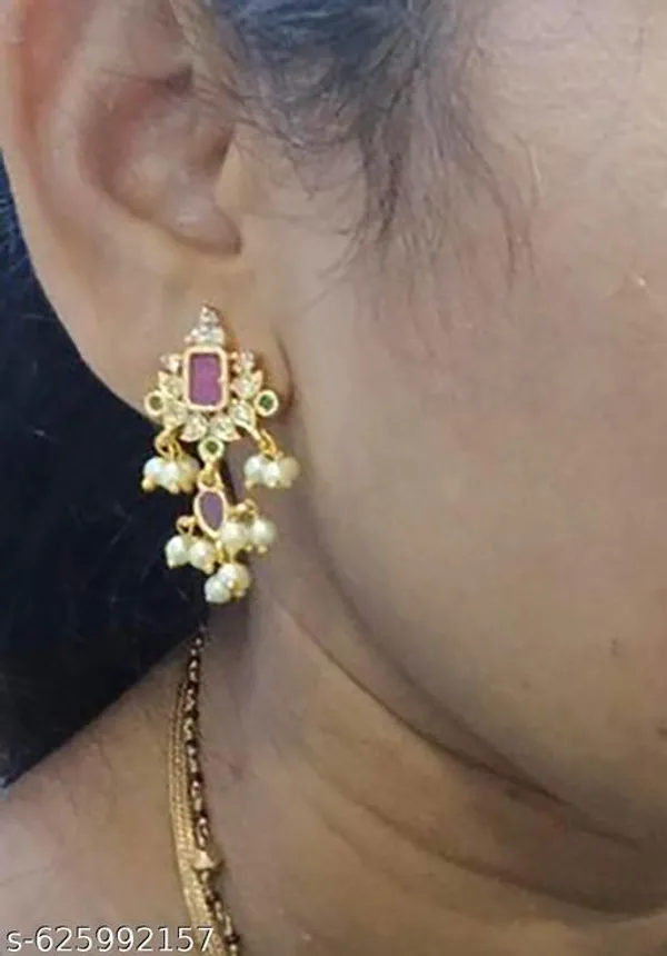 White_Alloy_Earrings_For_Women