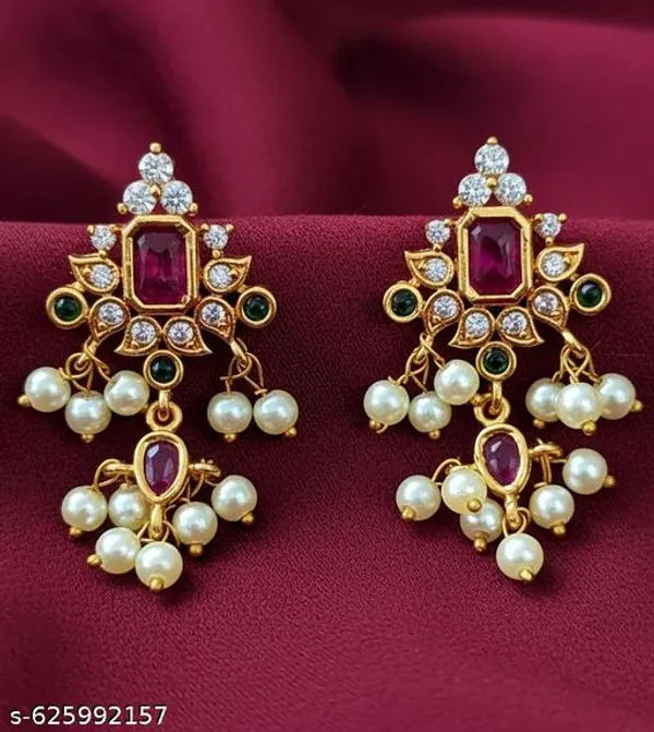 White_Alloy_Earrings_For_Women