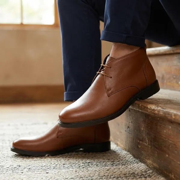 Tan_Brown_100%_Leather_Derby_Shoes_For_Men